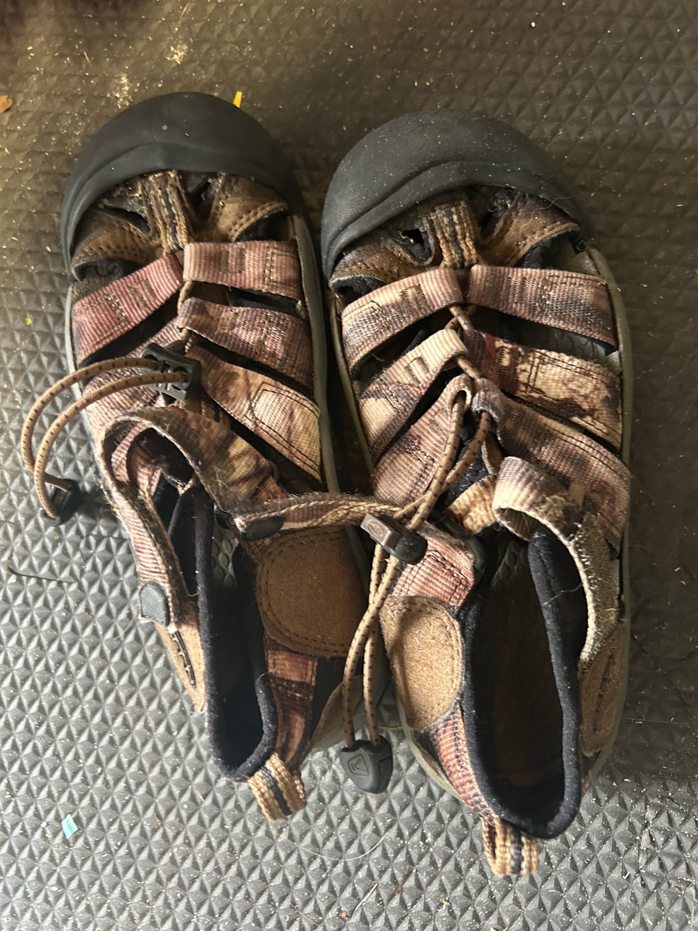 Keen Brown Canvas Outdoor Sandal with Camo Accents